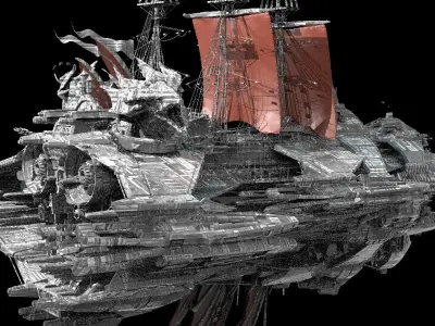Dark Dreadnaught raider 7 3D model