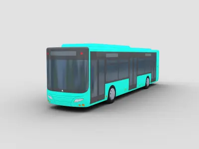 Low Poly Bus Low-poly 3D model buy