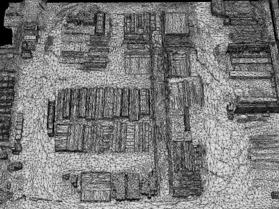 factory steel industrial storage drone photogrammetry 3D model