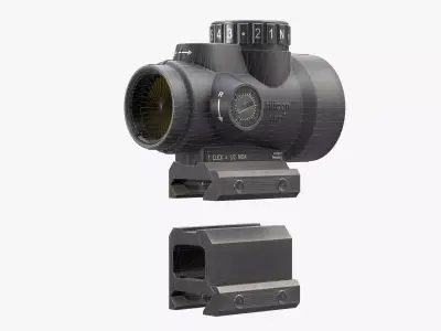 Trijicon MRO red dot sight Low-poly 3D model