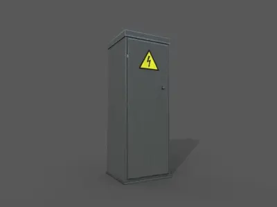 Outdoor Electric Power Control Low-poly 3D model