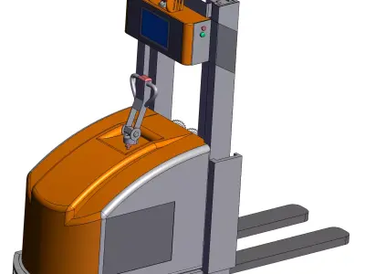 Stacking forklift 3D model