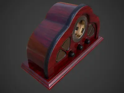Antique Radio - Low Poly Low-poly 3D model