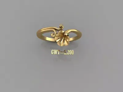Fashion Unique Ring 3D model buy