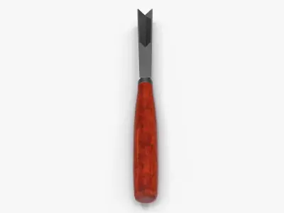 V Chisel 90deg Low-poly 3D model