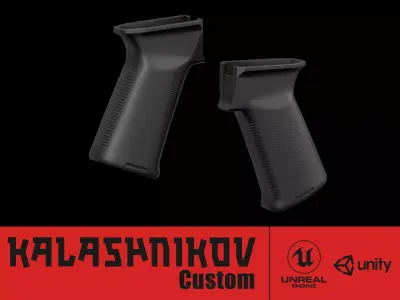 AK - Pistol Grip - Magpul Low-poly 3D model