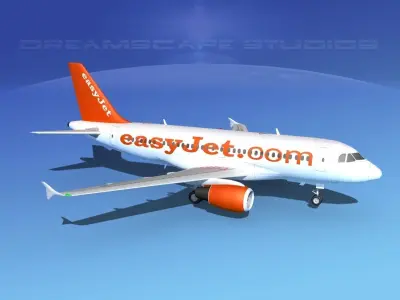 Airbus A319 Easyjet 3D model
