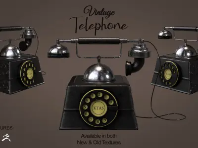 Vintage Telephone - 3D Model 3D model