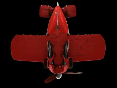 Cartoon Airplane Low-poly 3D model buy