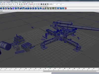 German FLAK 88 mm 3D model