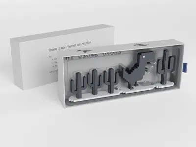 Chrome Dino 3D model purchase