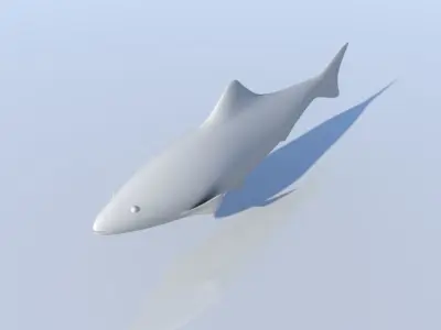 fish low poly shark Low-poly 3D model