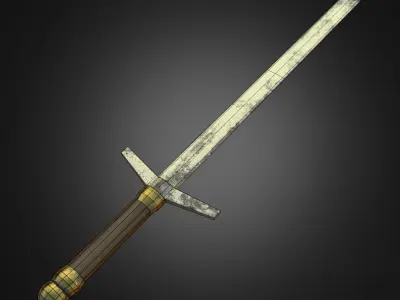 Sword Low-poly 3D model 24