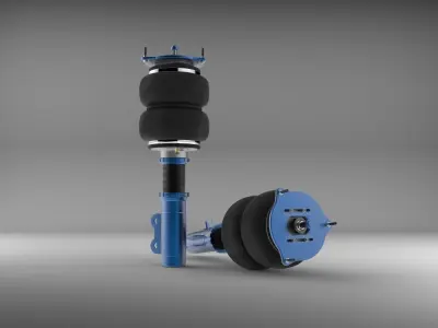 Air Suspension Bag Coilover Low-poly 3D model