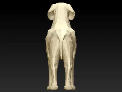 3D DOG- LOWPOLY dog Low-poly 3D model