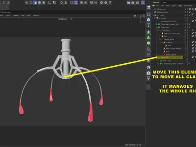 Metal Claw 13 with RIG 3D model