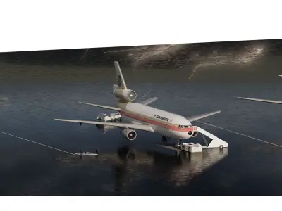 Boeing 747-100 and DC-10-10 3D model