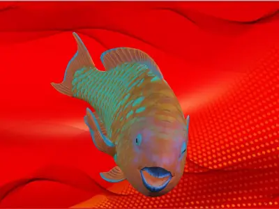 Fish Animation 3d Model Low-poly 3D model purchase