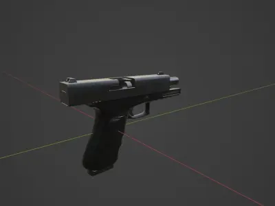 Glock 22 Pistol - Game Ready Free low-poly 3D model