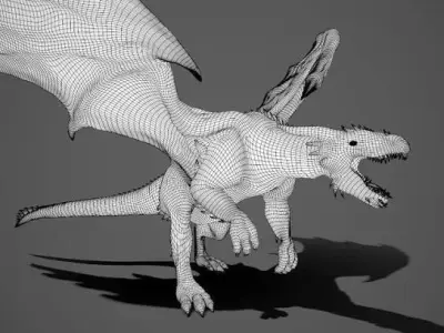 Dragon 3D model Low-poly 3D model buy