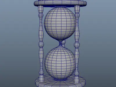Hourglass with sand in it 3D model