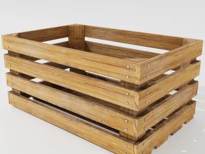 Wooden crate 3D model shop
