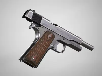 Colt M1911 Gun - Realistic 1911 Pistol Low-poly 3D model