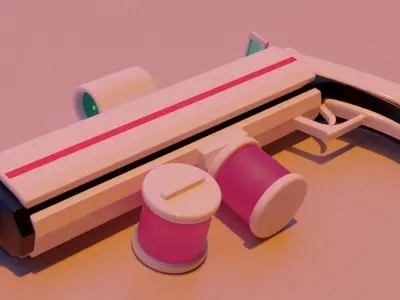 Futuristic sci fi gun 3D model