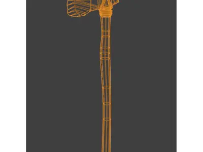 Stone big axe Free low-poly 3D model