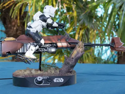 SpeederBike Return of the JEDI Did3D Animatronic 1-8 Scale 500mm 3D print model
