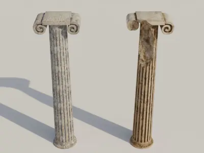 Antique column 3D models Low-poly 3D model
