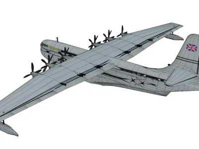 Saunders-Roe Princess Low-poly 3D model