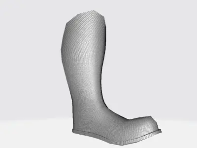 High Boot v3 Low-poly 3D model