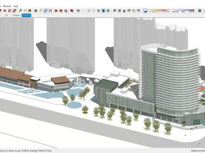 Sketchup Commercial Office Complex 241 3D model