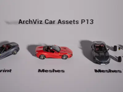 ArchViz Car Assets P13 - Unreal Engine 5 3D model