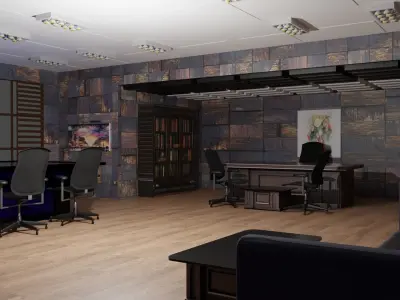 Boss Office Low-poly 3D model purchase