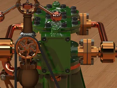 Steam Engine Circa 1830 Free 3D model