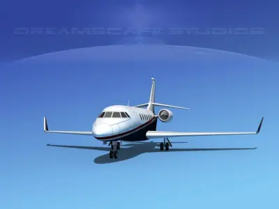 Dassault Falcon 2000 V07 3D model purchase