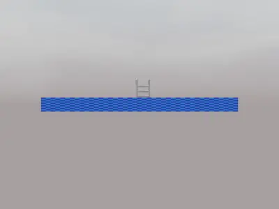 Swimming pool Low-poly 3D model