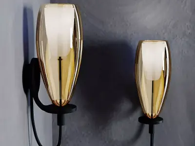 Flute Wall lamp 3D model