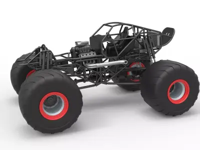 Monster truck base Version 2 Scale 1 to 25 3D print model