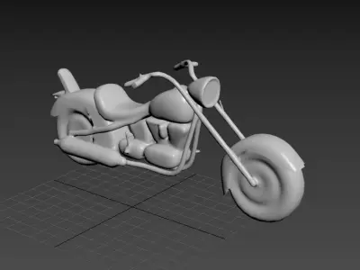 Cartoon Chopper Bike 3d Model Free Free 3D model