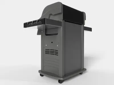 Weber Spirit  E-31  3-Burner Grill with Cabinet 3D model