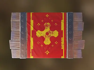 Stylized Warrior Table Low-poly 3D model