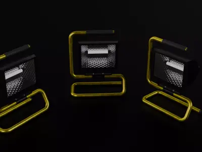 Portable Construction Light Low-poly 3D model