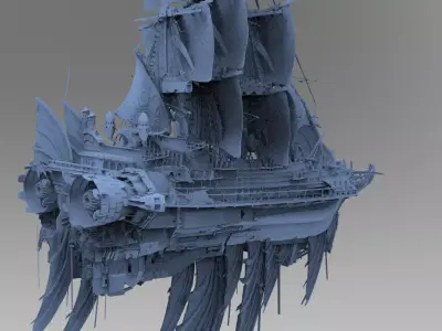 Empress Airship Sci-Fi 2 Design 3D model