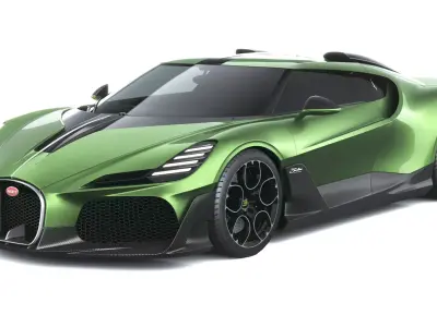 Bugatti Brouillard 2025 LowPoly Low-poly 3D model