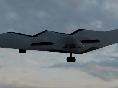 B-2 Spirit Stealth Bomber - High-Quality 3D Model Low-poly 3D model