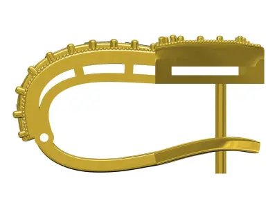 Antique Art Deco Diamond Earring 2 3D print model