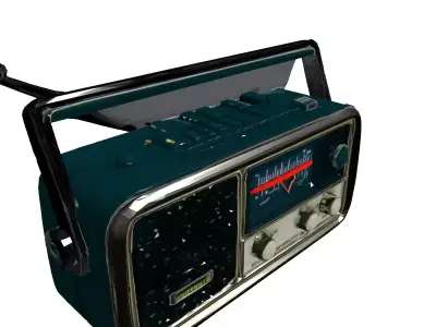 Retro Portable Transistor Radio 3D Model Low-poly 3D model